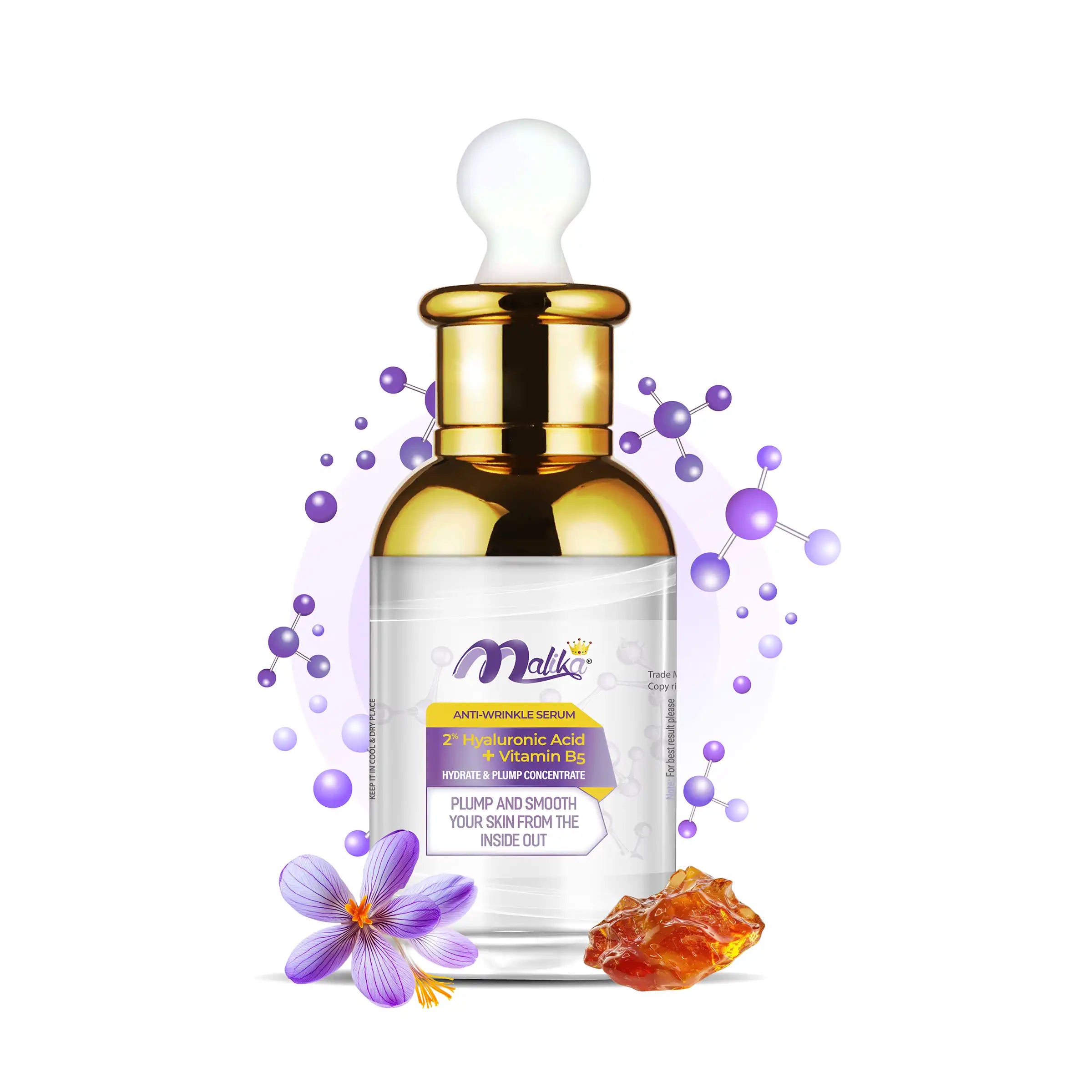 Malika Hyaluronic Acid Anti-Wrinkle Serum – Hydrating, Plumping & Anti-Aging